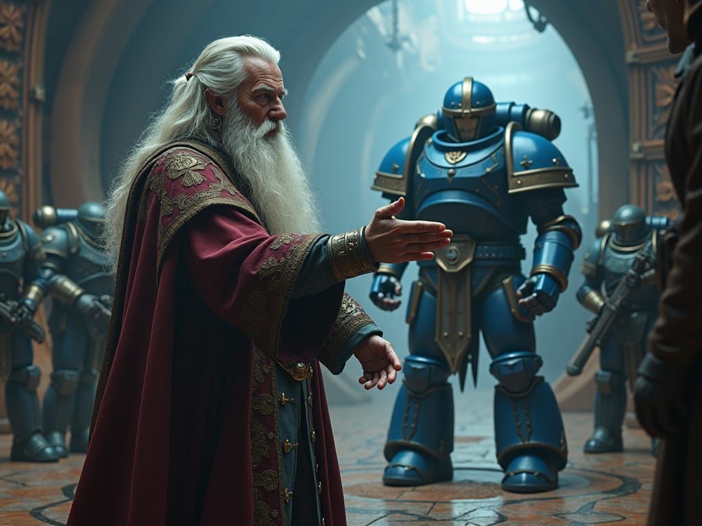 wizard Gandalf teleported in Warhammer 40k