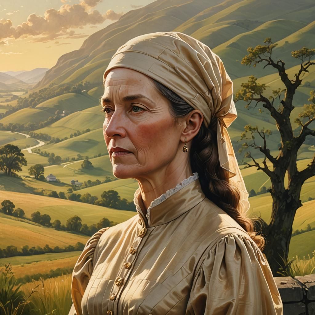 Neoclassical Portrait of Woman in 19th-Century America