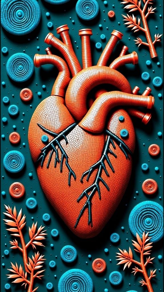 Vibrant Heart in Steampunk Elegance