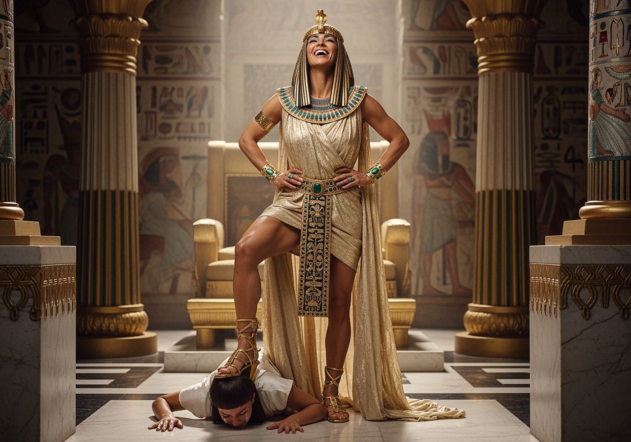 Egyptian Queen in Throne Room: A Display of Power