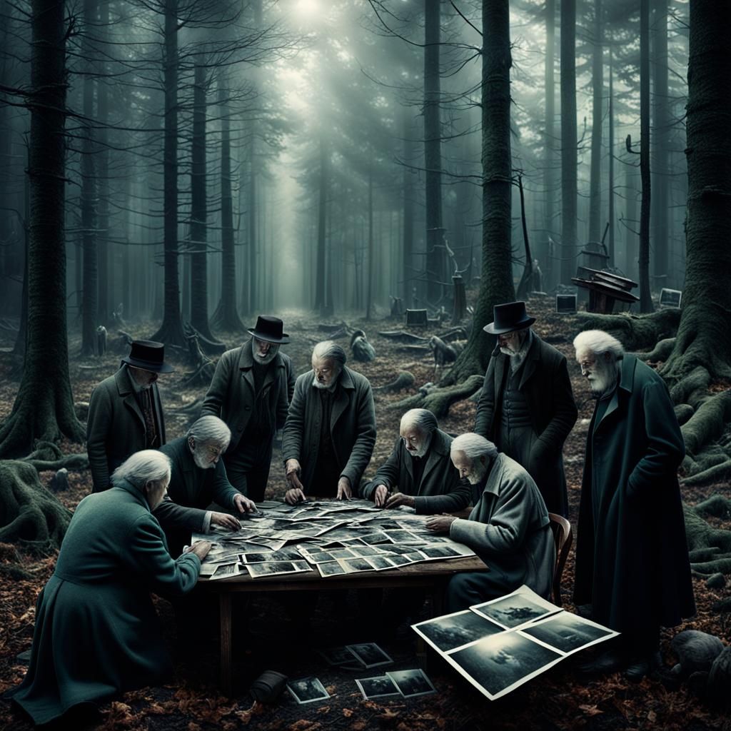 Ghosts' Secret Meeting in the Woods