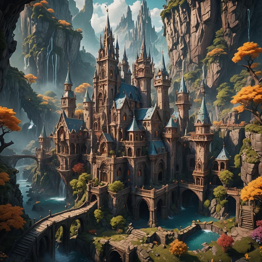 Fantastical Candy in Detailed Matte Painting