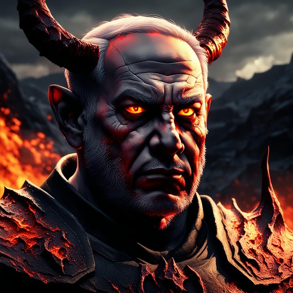 Satanic Netanyahu Reigns Supreme in Hellish Landscape
