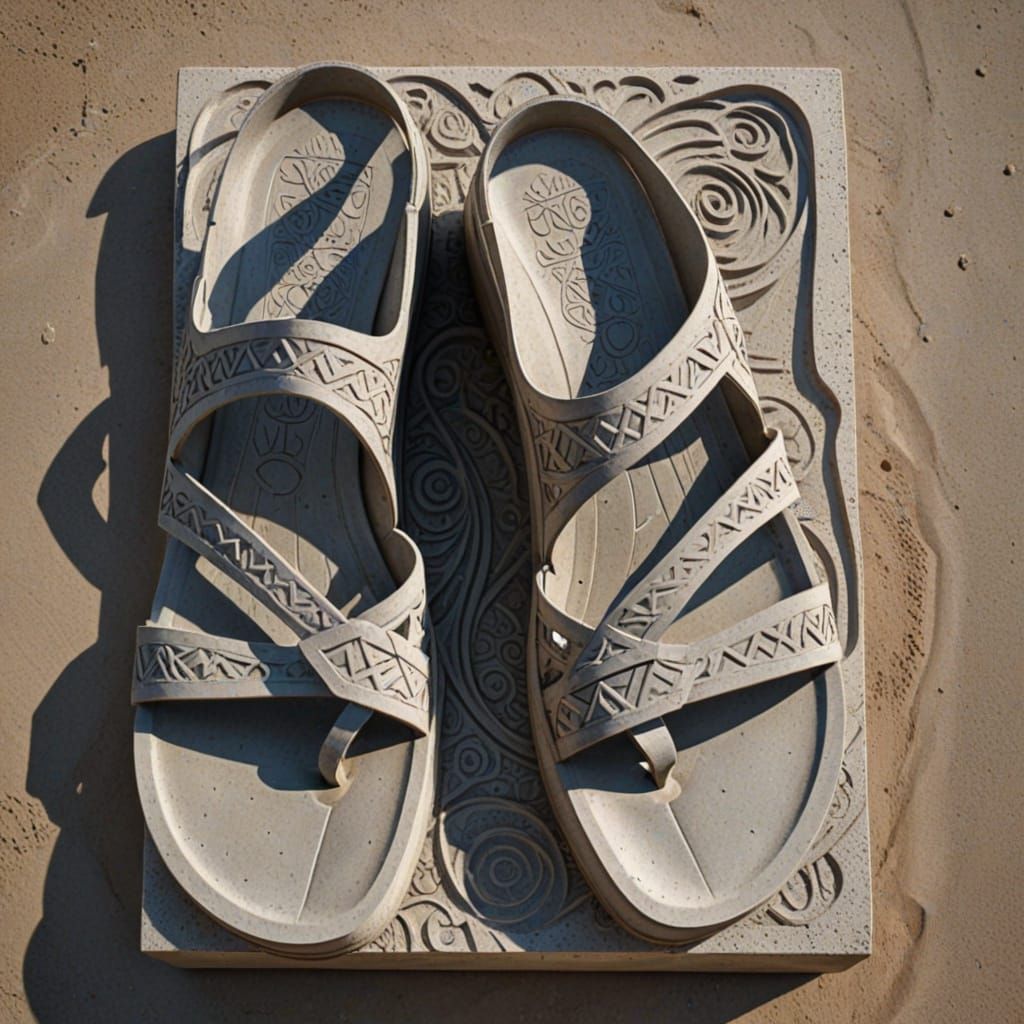 Gigantic Concrete Sandal Sculpture in Surreal Architectural ...