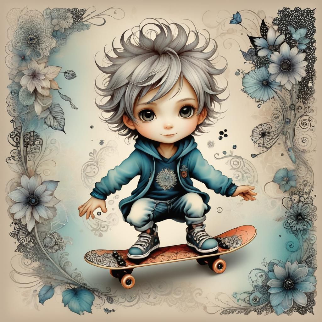 Chibi Skateboarder