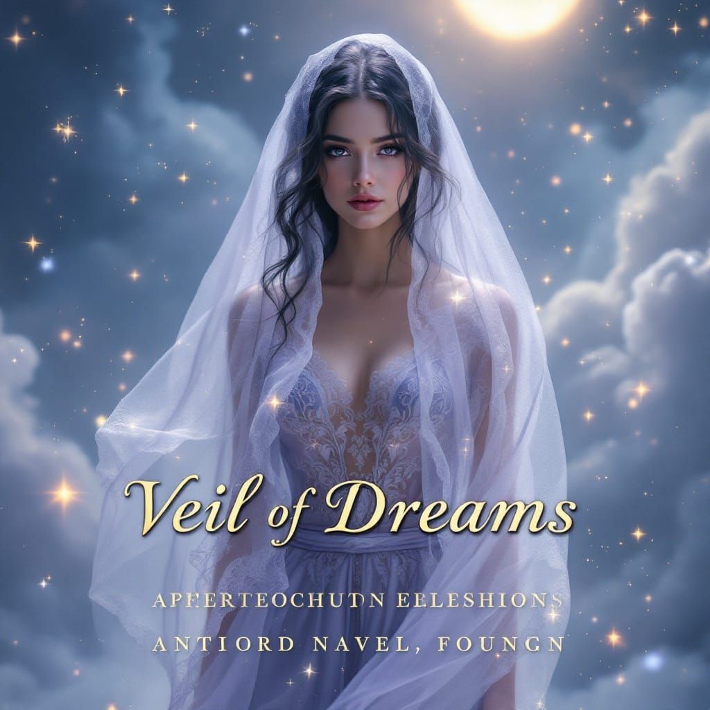 Mystical Book Cover: Anisha and the Veil of Dreams