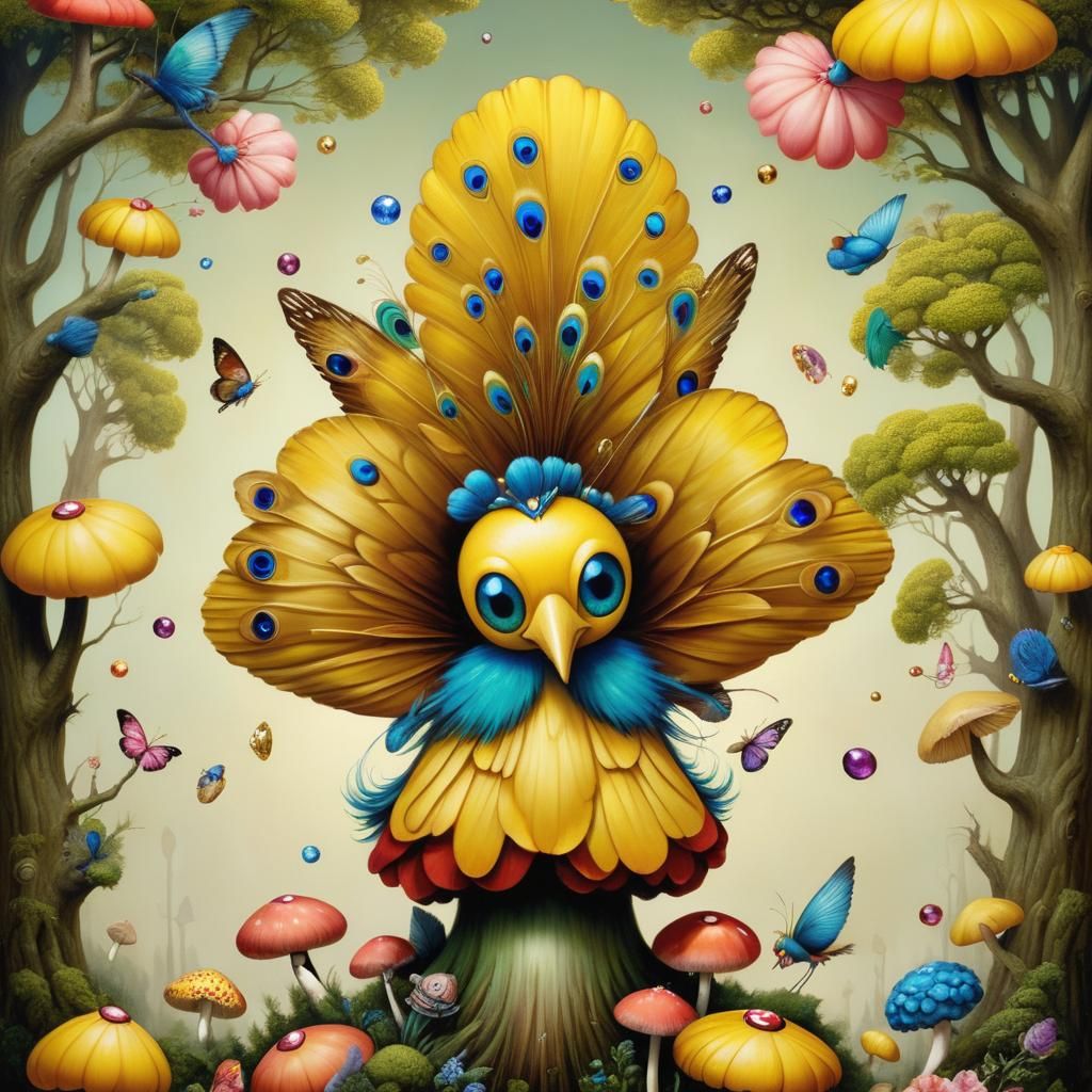 Whimsical Fantasy Scene in Pop Surrealism Style