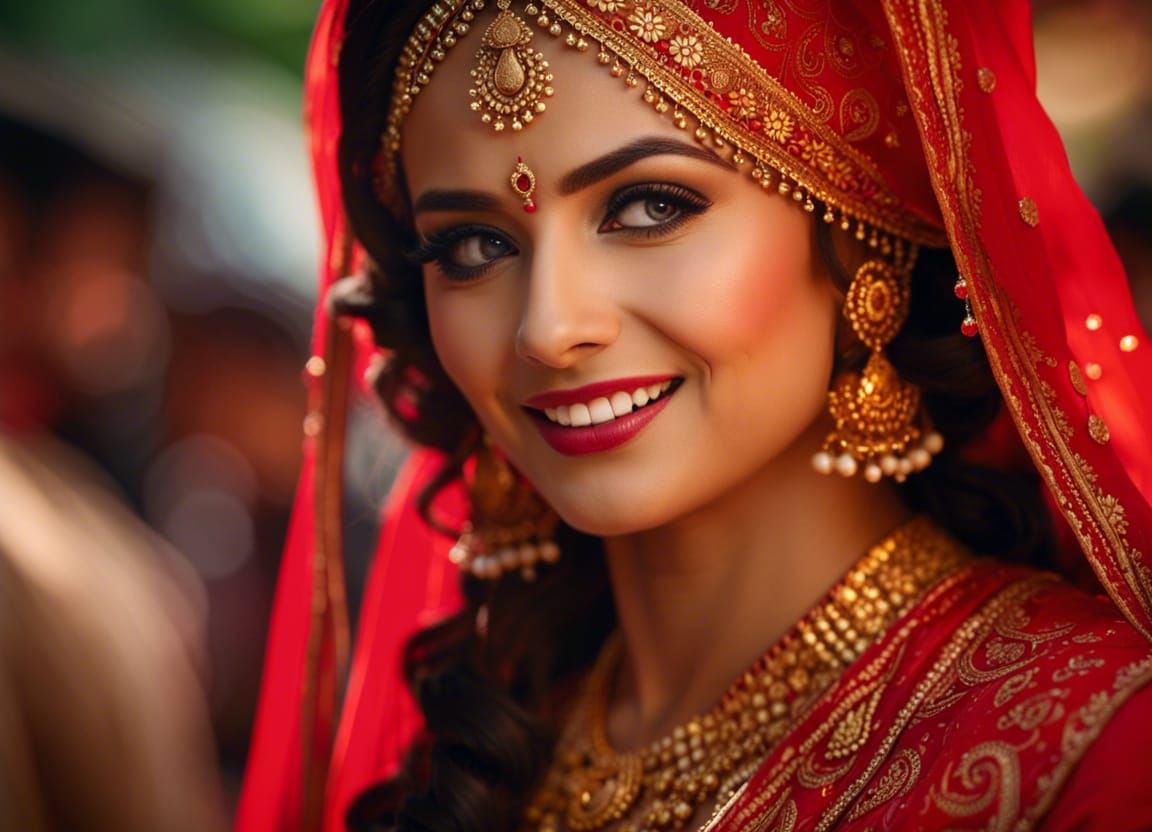 Bollywood Star Dancing in Traditional Attire
