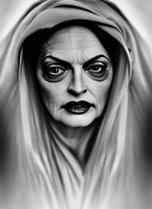 Hyper-Realistic Portrait of Lily Munster in 8K QHD
