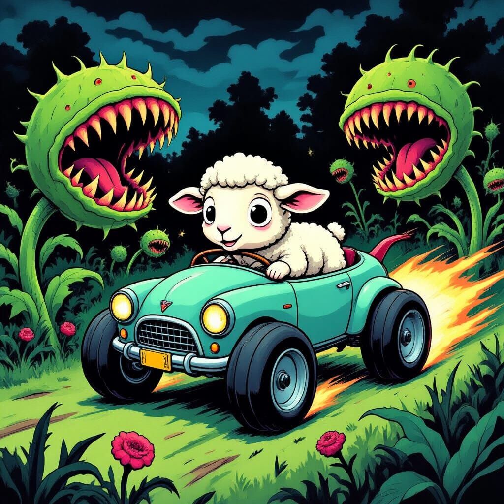 Lamb's Perilous Drive Through Man-Eating Garden