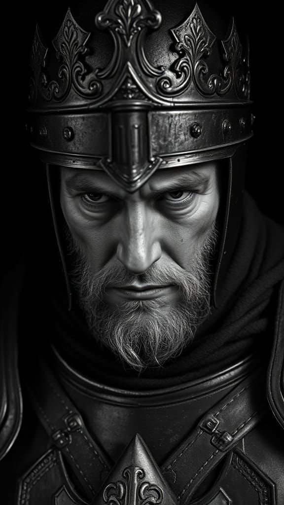 Medieval Knight Exudes Regal Authority in Hyper-Realistic Po...