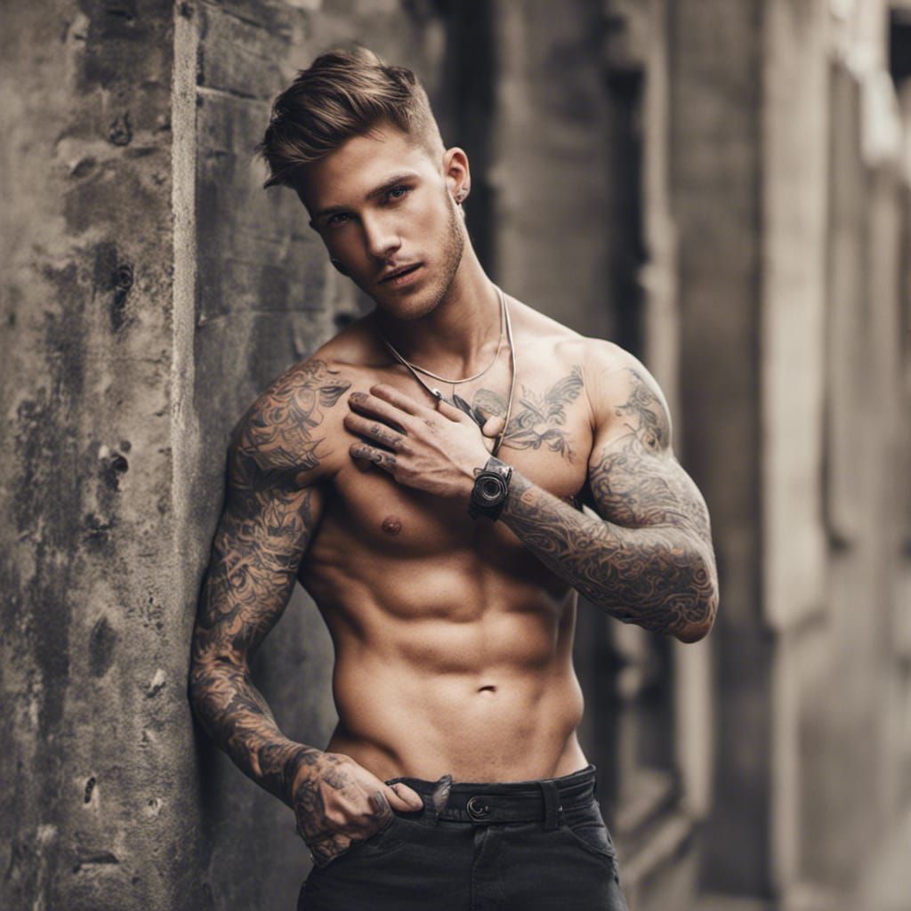 Shirtless Tattooed Men