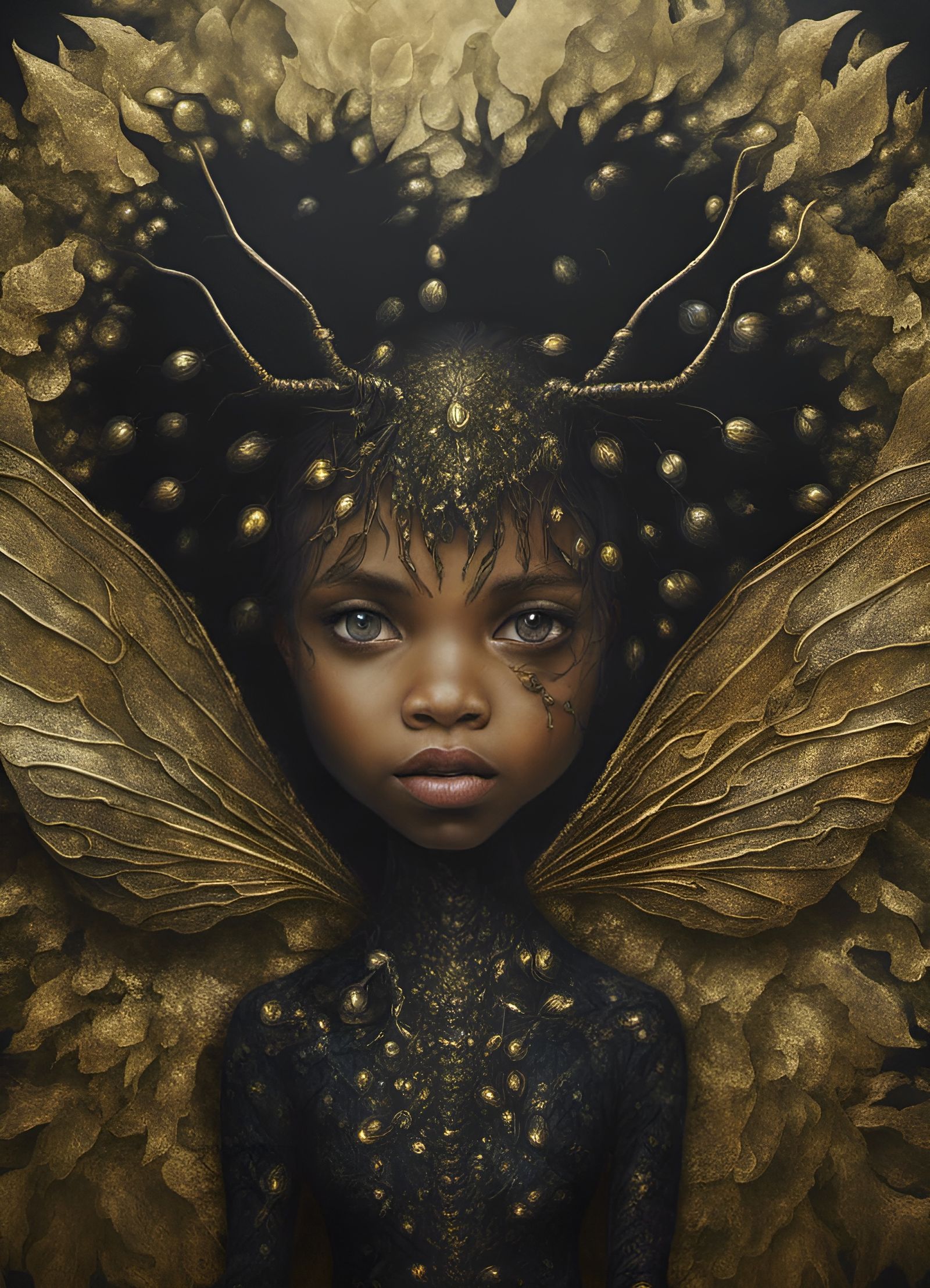 Insect People with Shimmering Aura