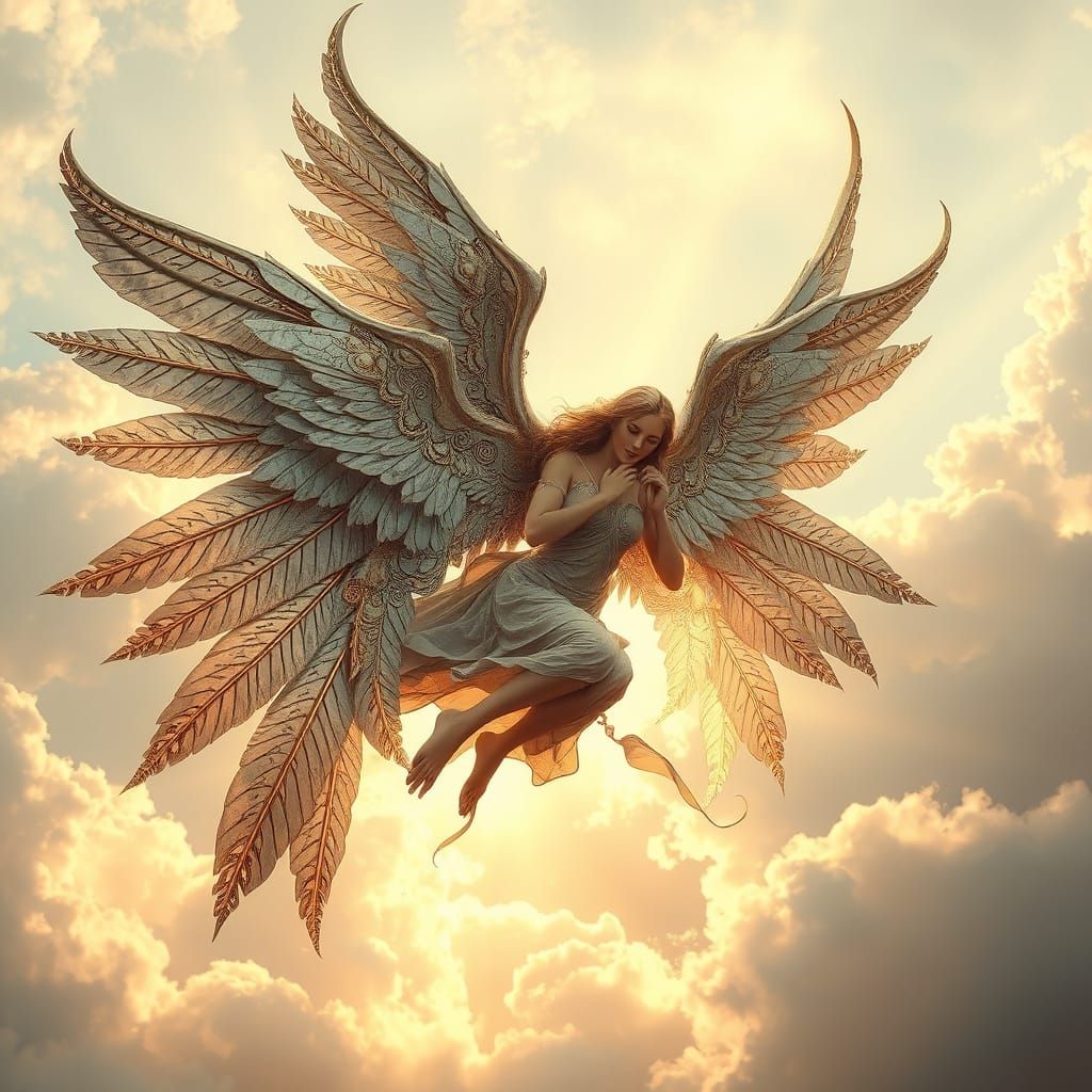 Angel Descends from Heavenly Skies in Whimsical, Industrial ...