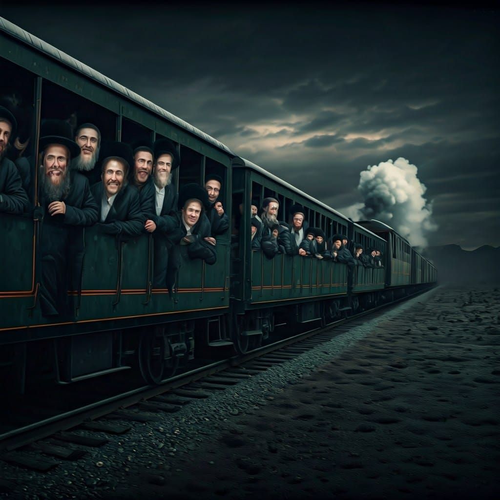 Fantastical Steam Train Journey with Hasidic Jews
