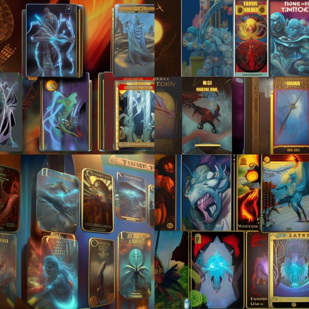 Comic Book Style Tarot Card Art