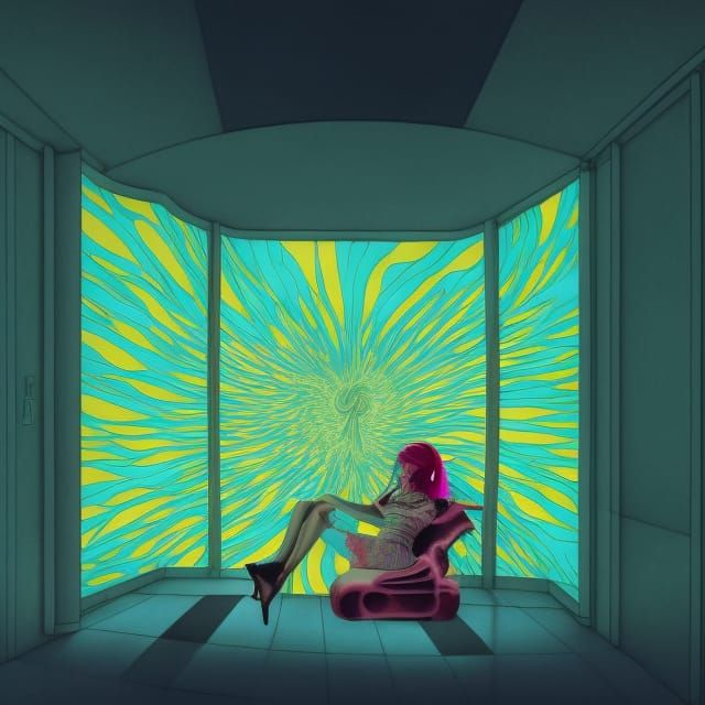 Trippy Psychedelic Optical Illusion Room