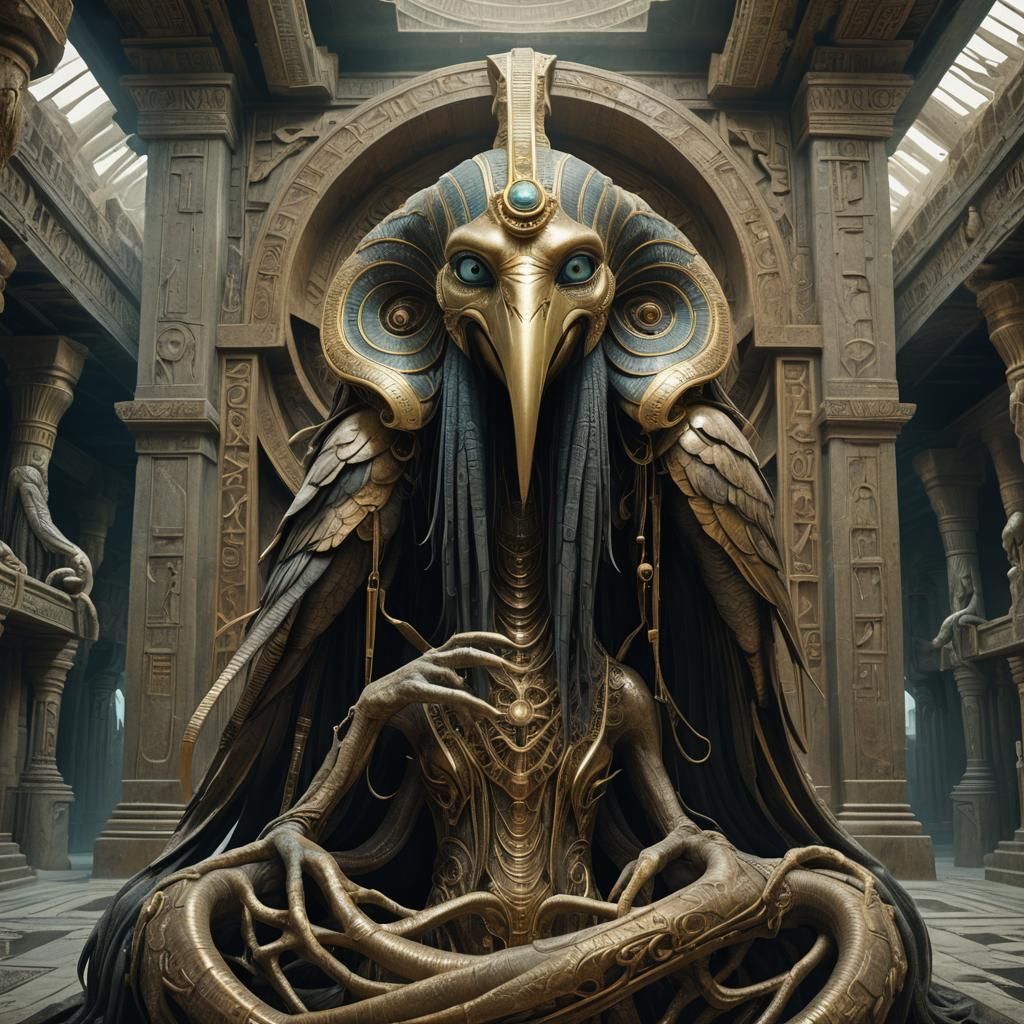 Thoth and Amphitrite in Biomechanical Temple