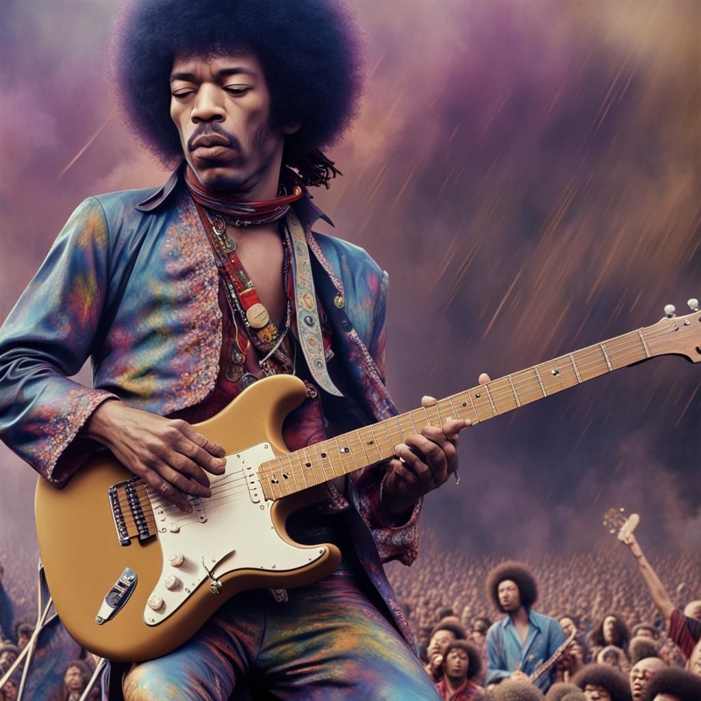 Jimi Hendrix Guitar Solo at Woodstock