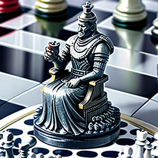 Chess Game Visualized by AI