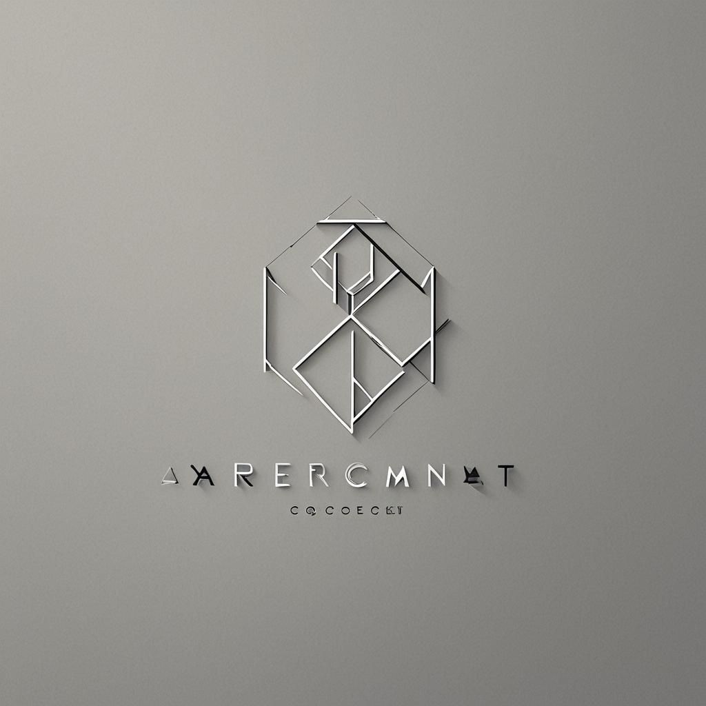 Minimalist Logo Design with Geometric Architectural Elements