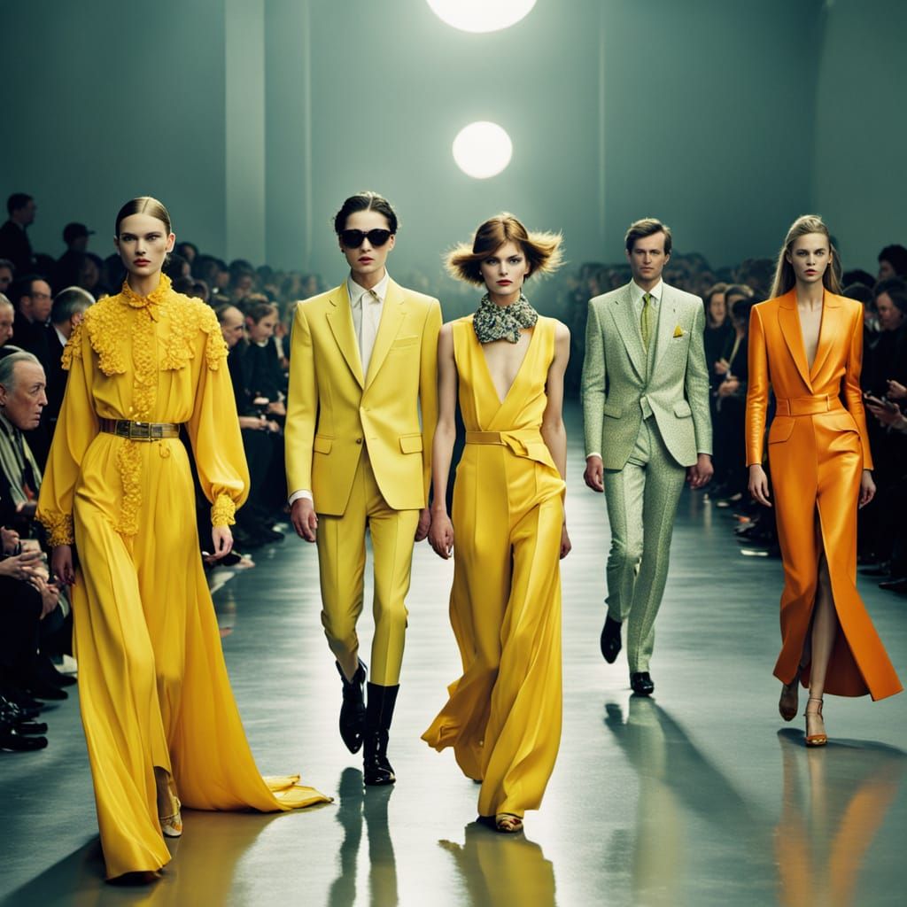 Moody Citrus Runway Show in High Fashion Style