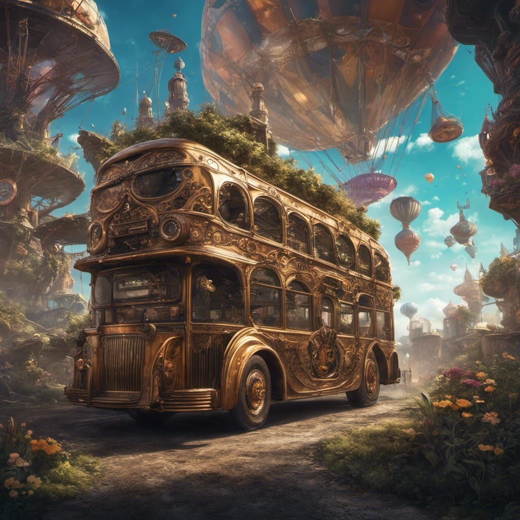 Tomorrowland Festival Bus in Steampunk Fantasy Style