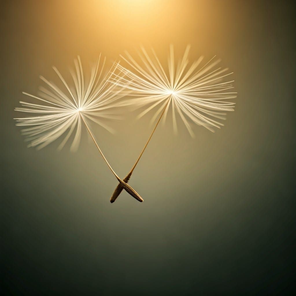 Delicate Dandelion Seeds Dance in the Air