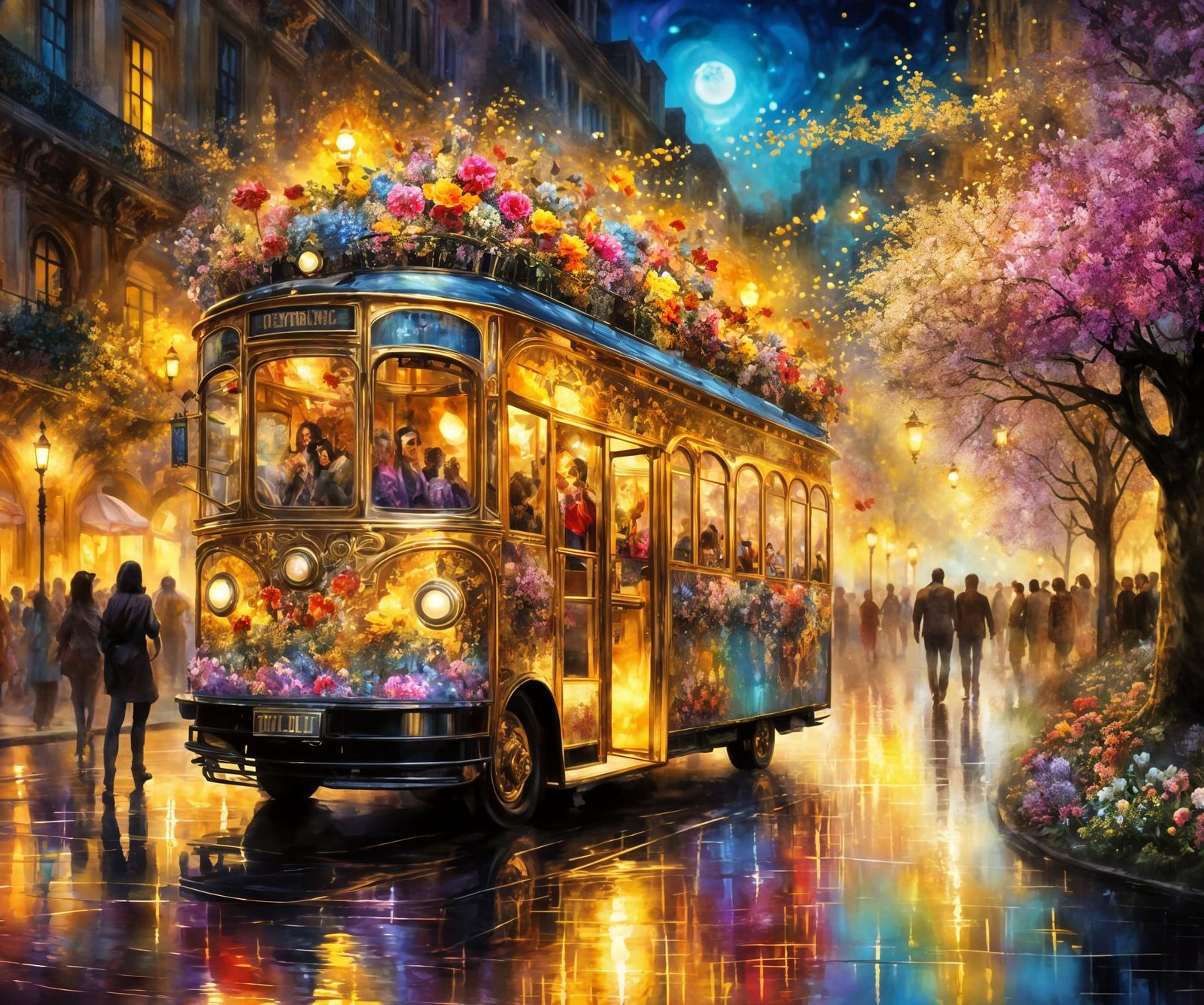 Riding the Floral Trolley Car Bus