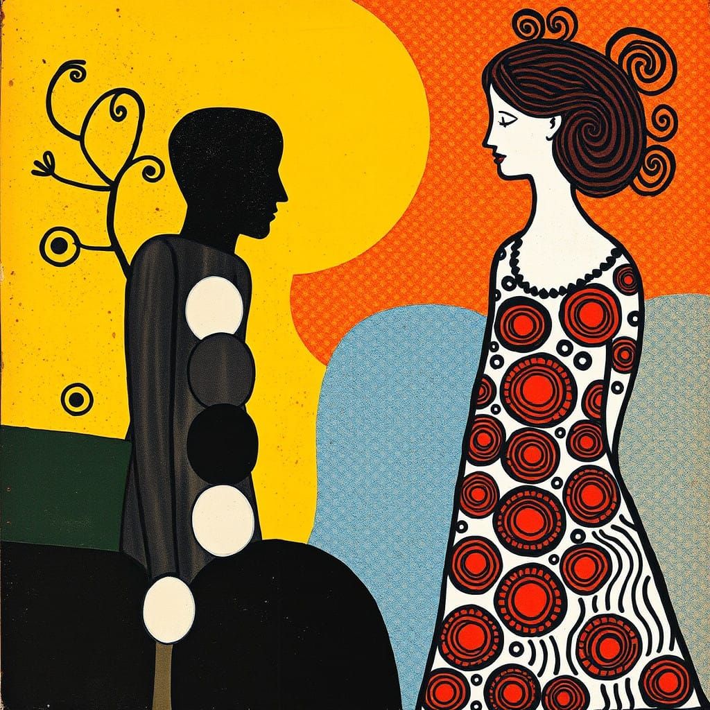 Interwoven Artistic Styles Unite in Vibrant Portrait