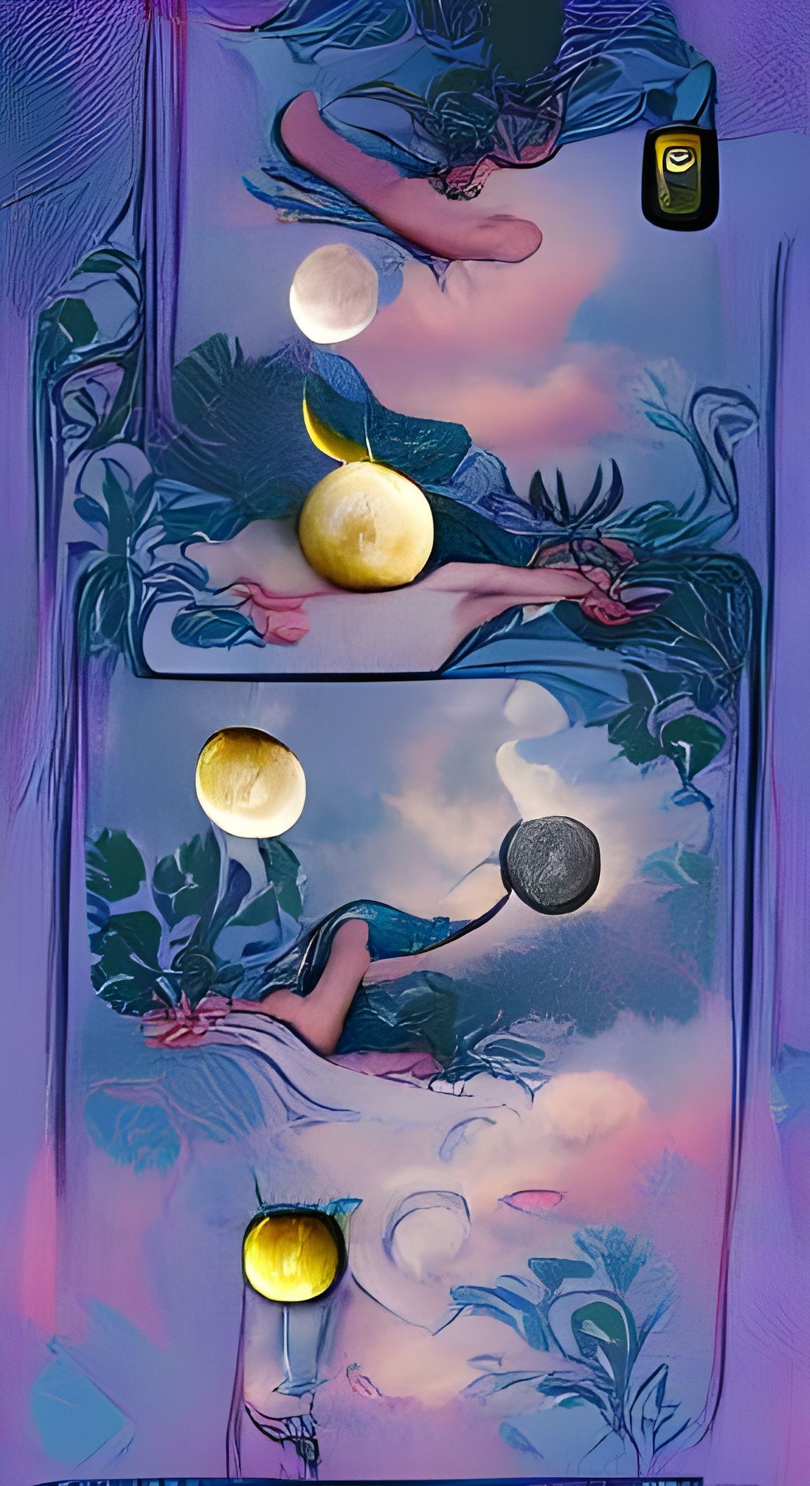 The Moon Tarot Card Illustration