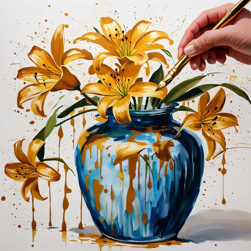 Gilded Lilies: A Touch of Gold