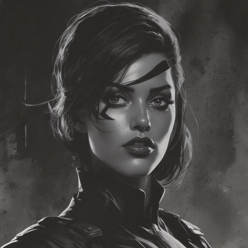 Superheroine Sergeant Sisterhood Comic Book Portrait