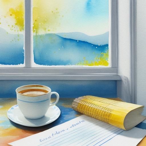 Whimsical Watercolor Painting of a Pencil Drawing