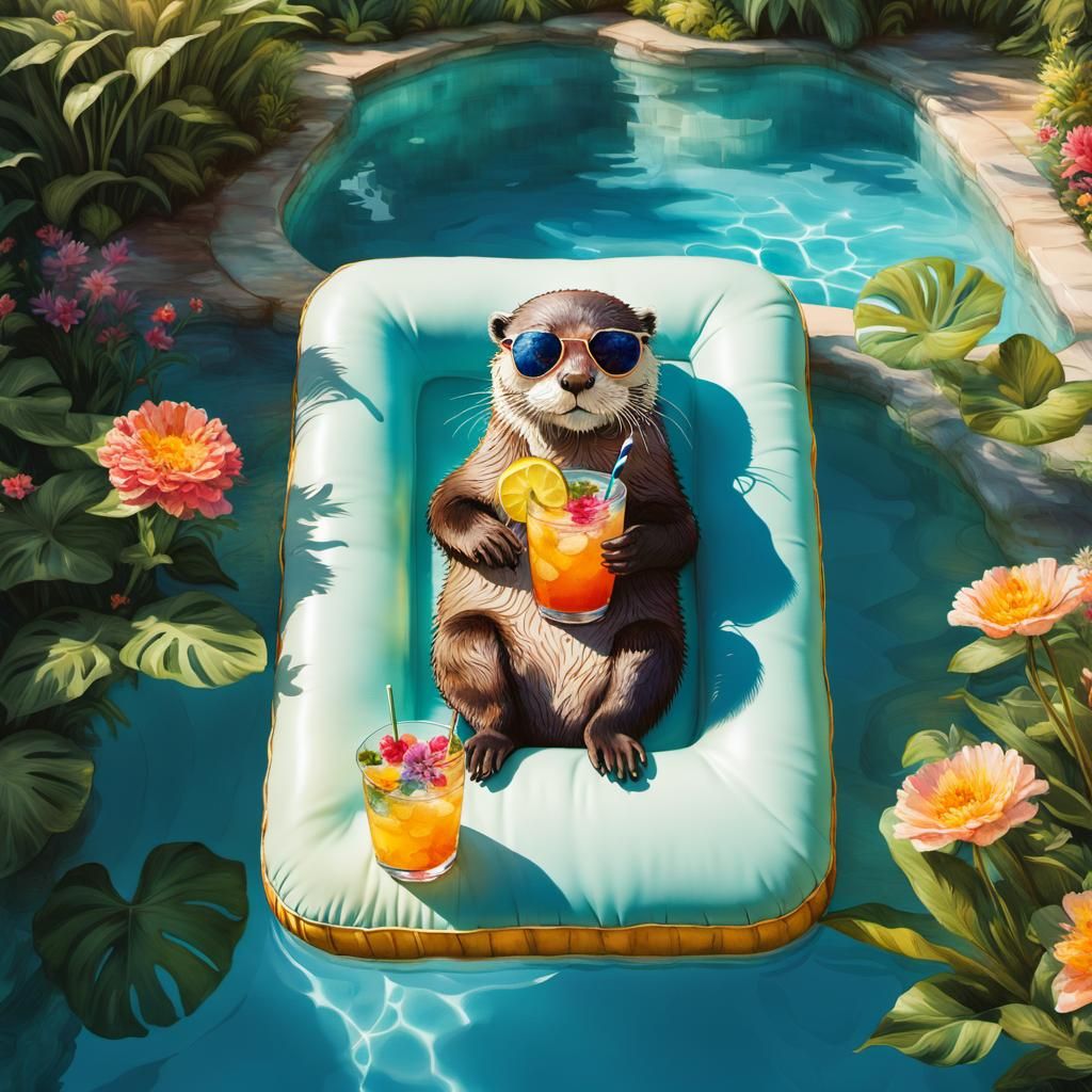 "Ah, how hard life is as an otter!"