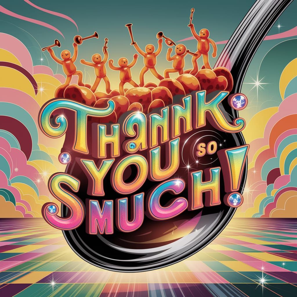 Whimsical Jellybean People Concert on a Spoon