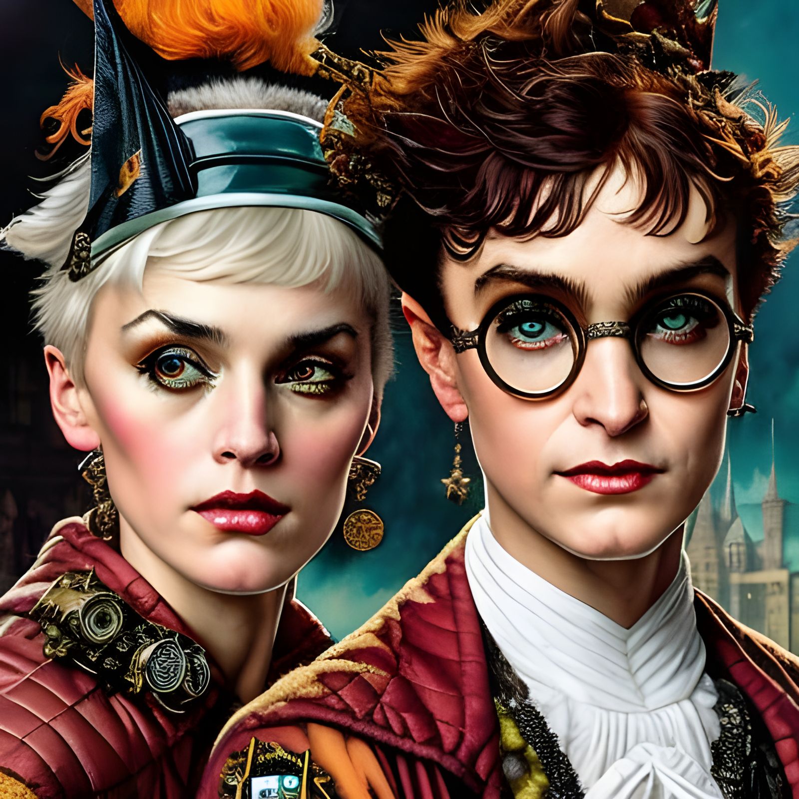 Punk Harry Potter in Rococo Style