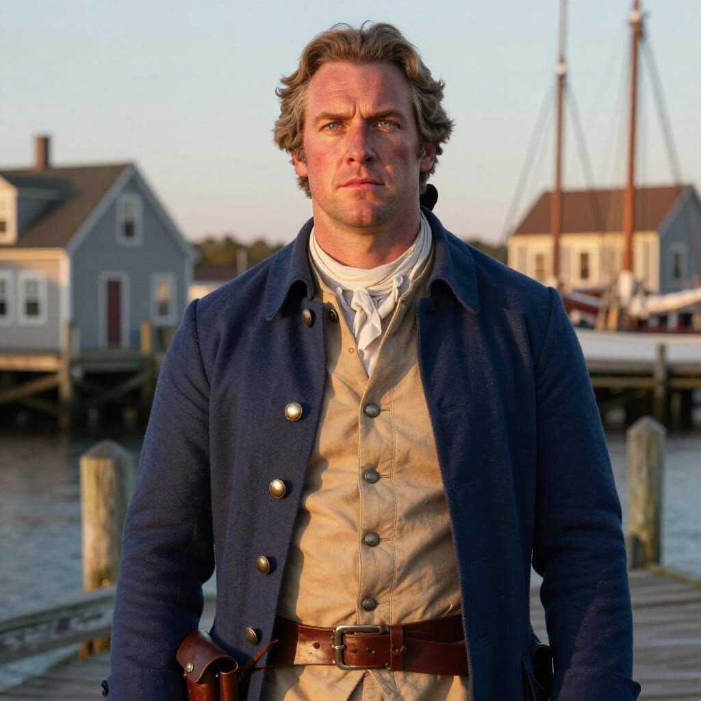 Photorealistic Colonial Man Portrait 1777