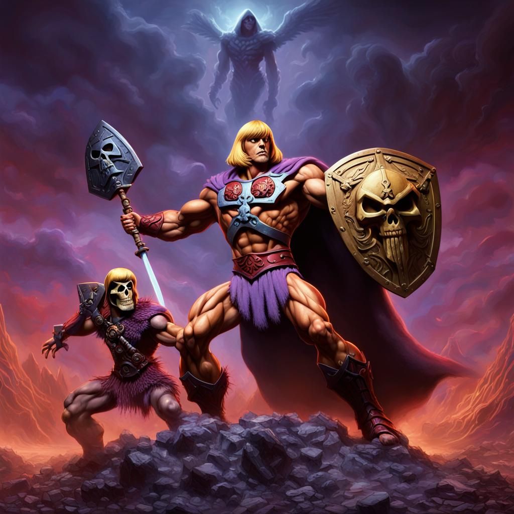 Epic Battle: He-Man vs Skeletor with Shield