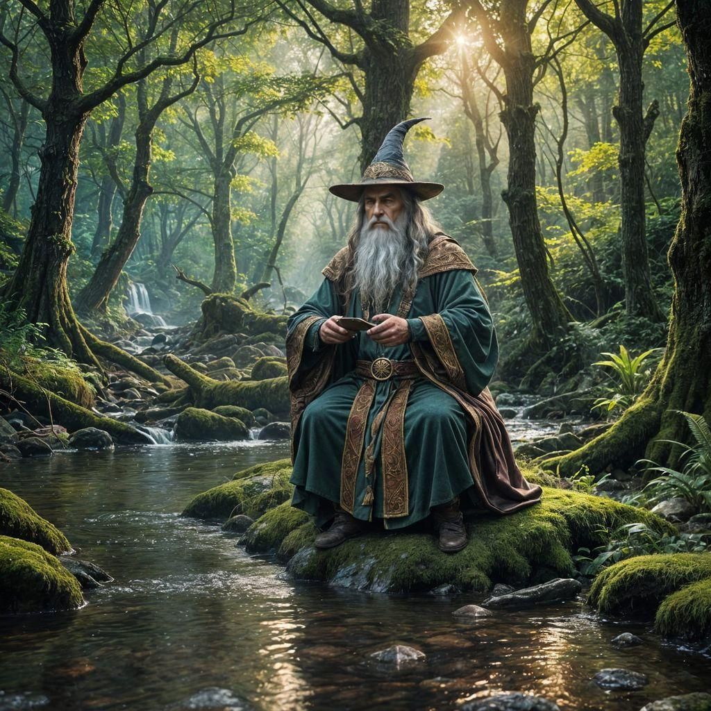 Druidic Wizard Finds Wisdom in Enchanted Forest