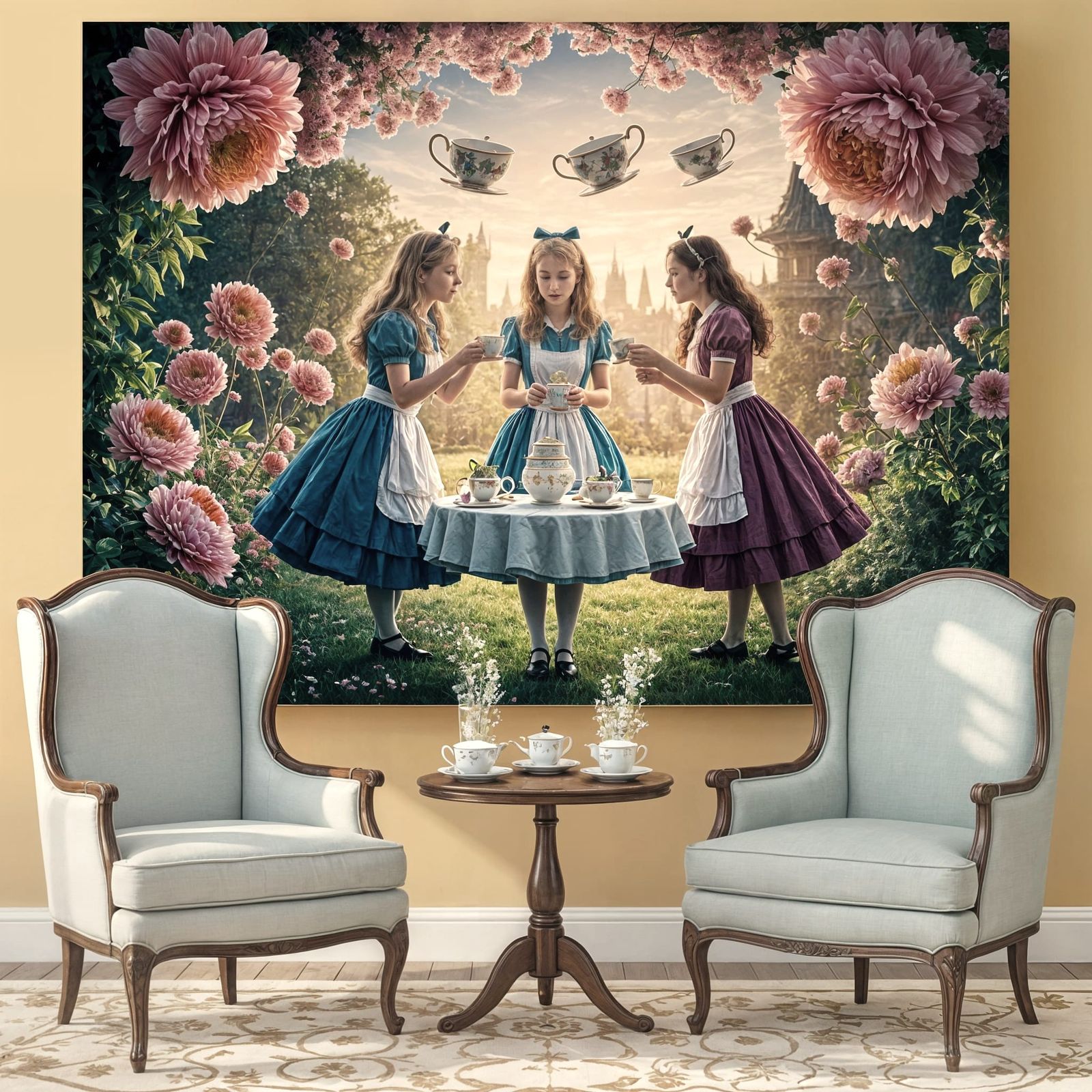 Whimsical Wonderland Tea Party Scene
