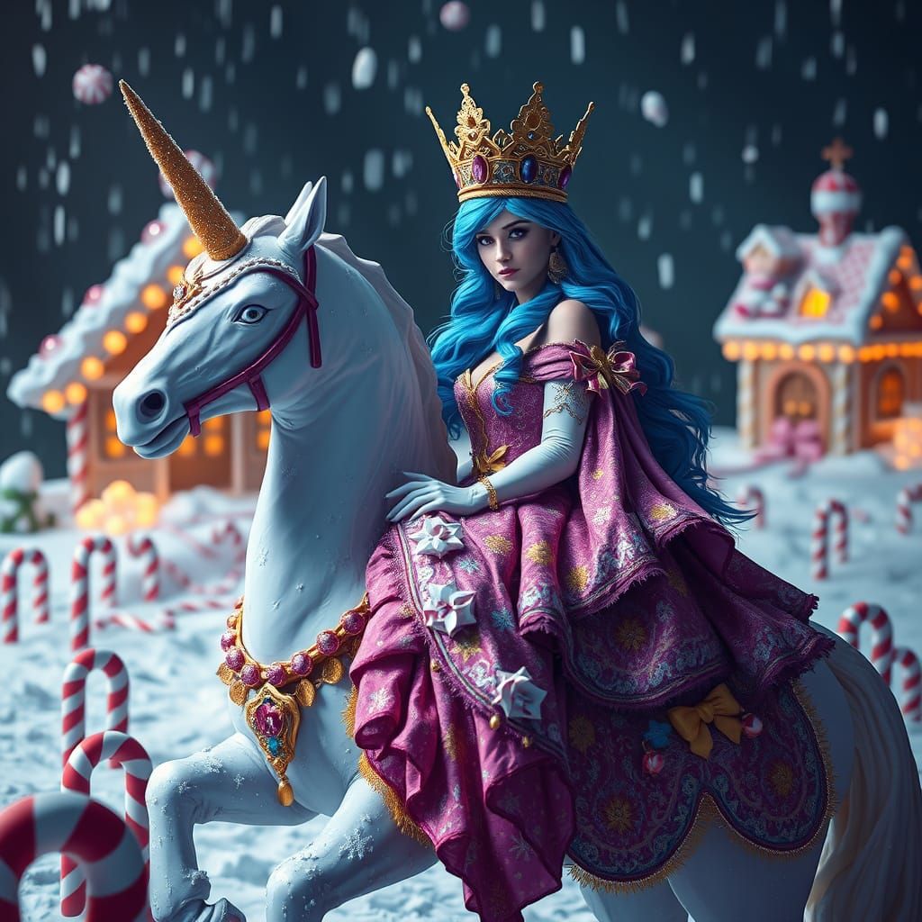 Dark Fantasy Candy Queen Reigns in a Sweet Wonderland