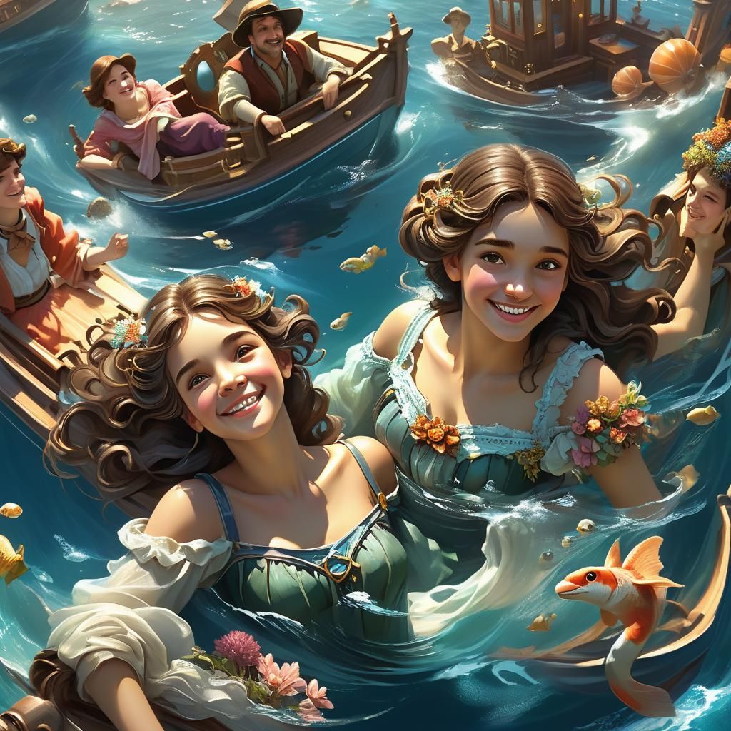 Surreal Ocean Scene in 3D Rendering