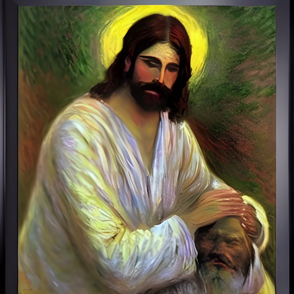 Jesus Healing: An Impressionist Oil Painting