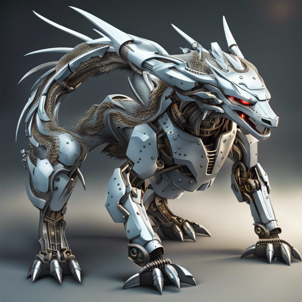 Stone Dragon vs High-Tech Robot Battle