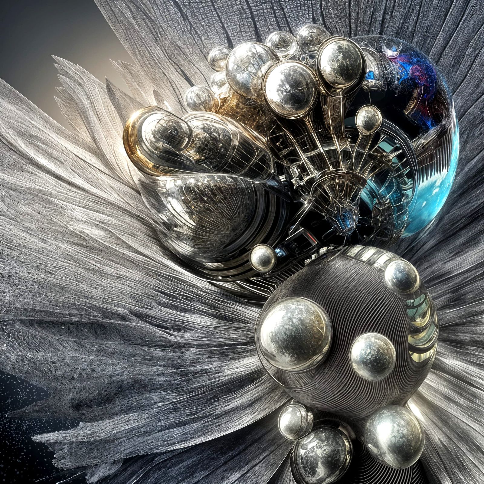 Geometric Abstract in Polychromatic 3D Render