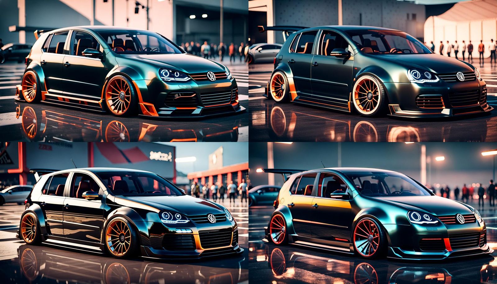 Volkswagen MK5 Wide Body Kit Car Show Render