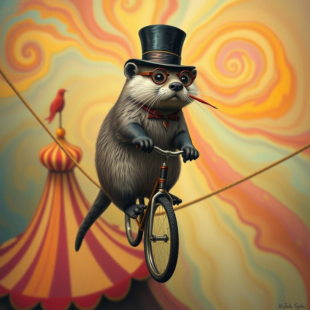 Whimsical Otter Performs Death-Defying Circus Act