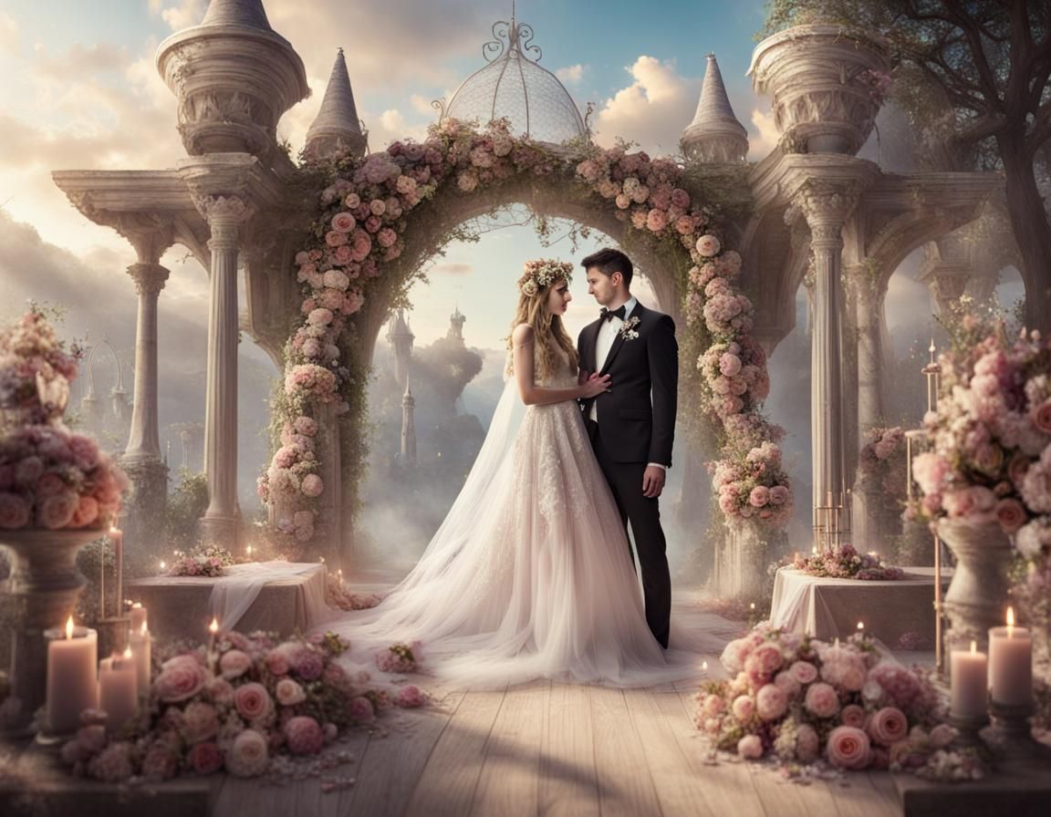 Enchanting Fantasy Wedding Scene