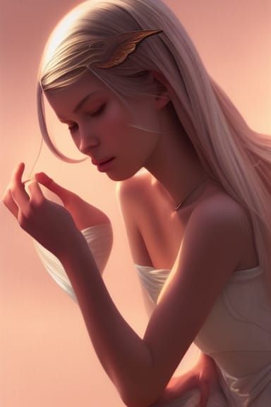 Elegant Mockingbird Portrait in Digital Fantasy Art